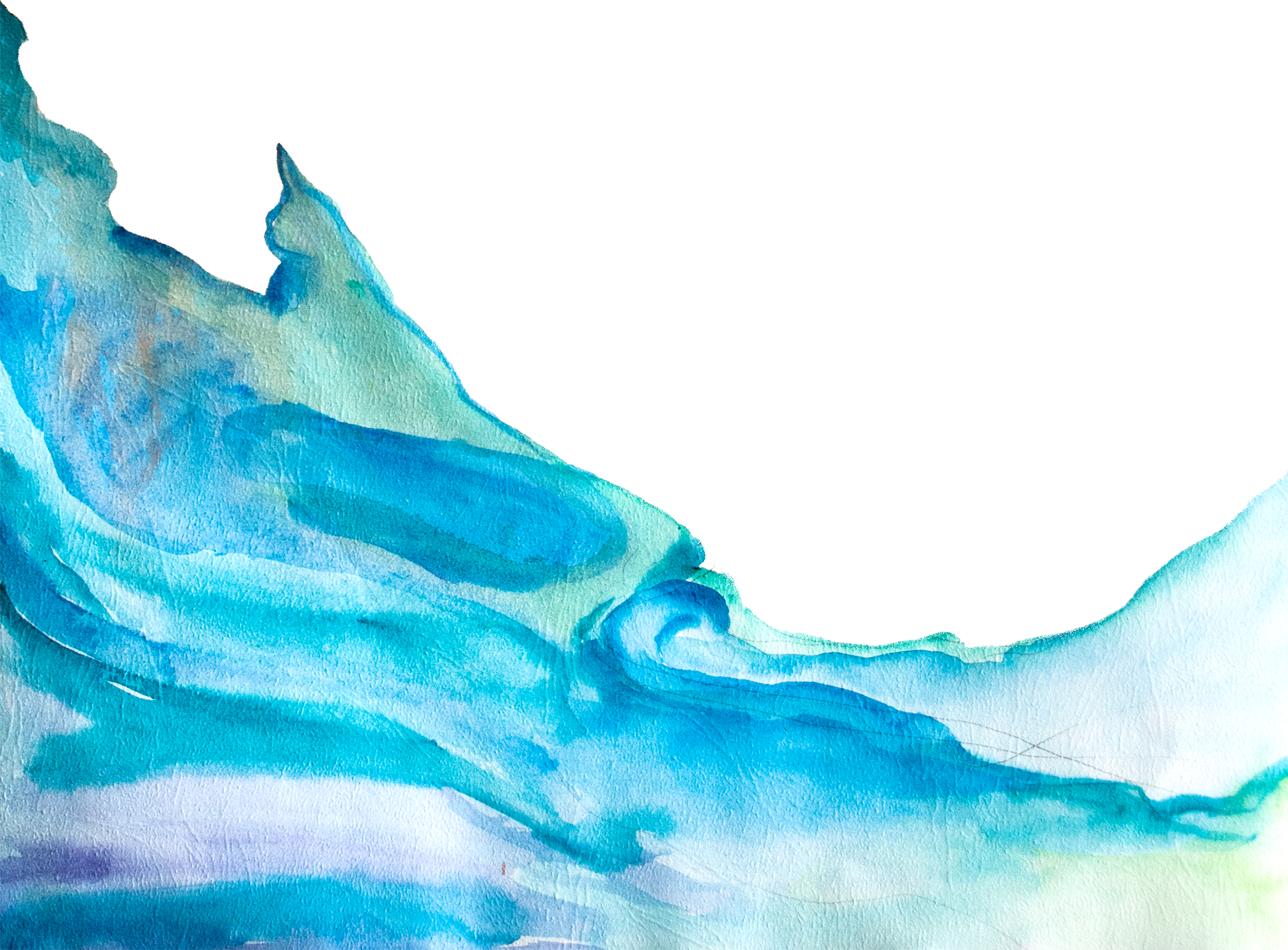 Blue Watercolor Sea Ocean Wave. Deep Blue Wave painting